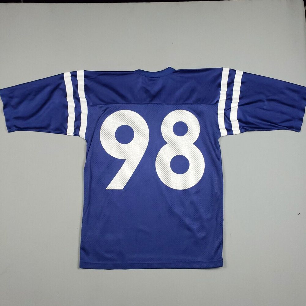 Vintage Nike Indianapolis Colts Jersey Men Size Small Blue Mathis #98 3/4 Sleeve - Picture 5 of 15
